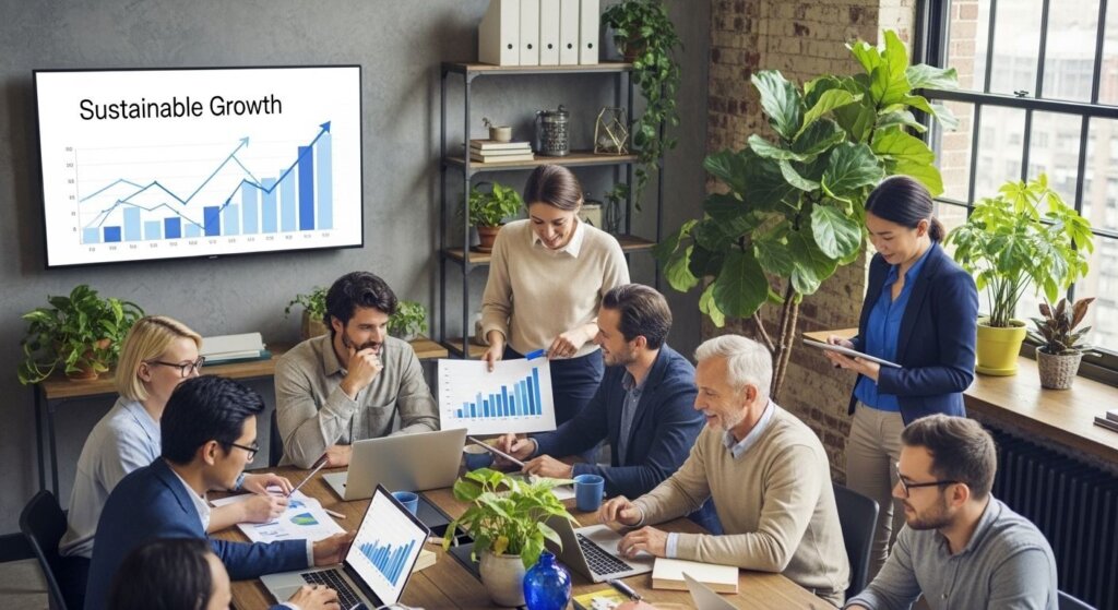 sustainable growth business team